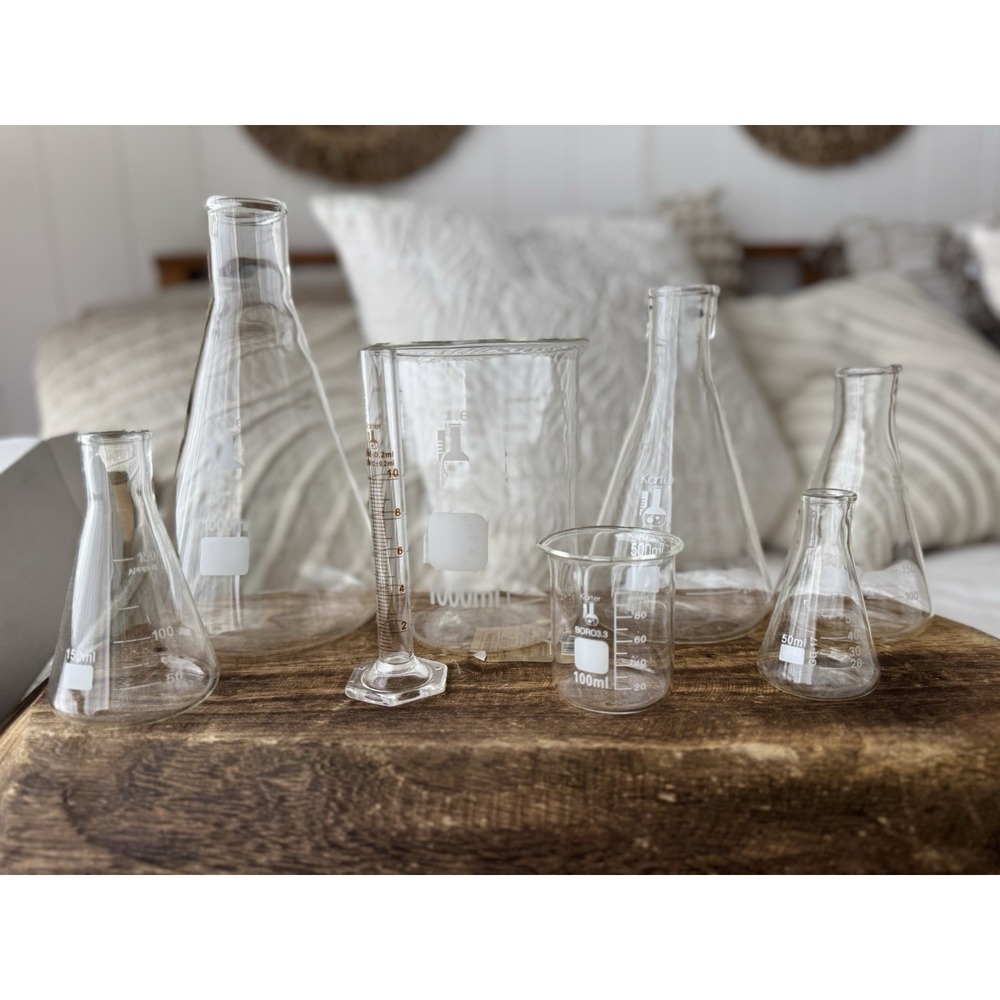8pc Karter Scientific Glass Beakers